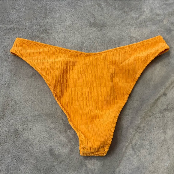 NEW! Montce Mari scrunch lulu zig-zag stitch bikini bottoms mango 24400 - Picture 4 of 7